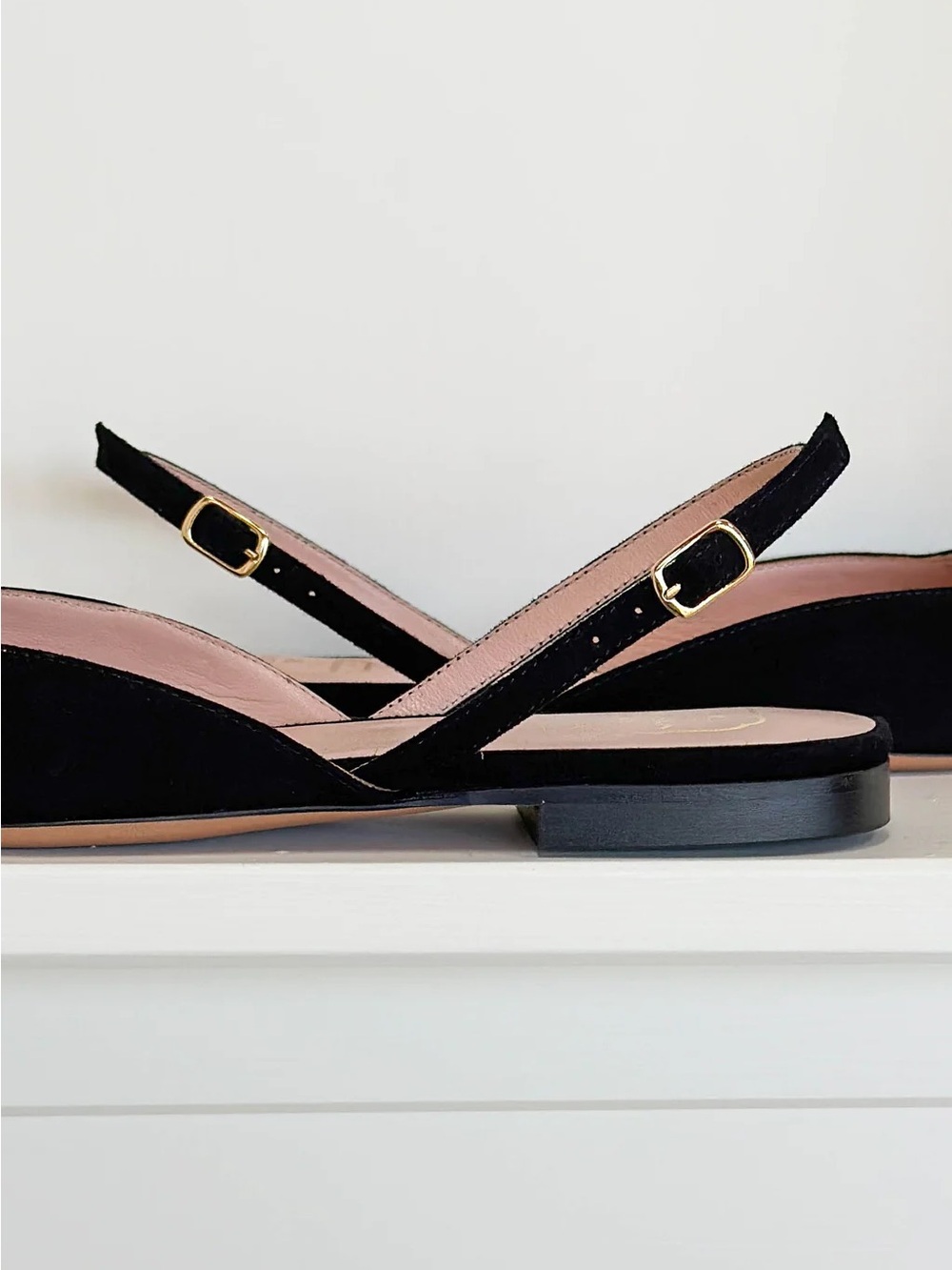 Emerson Fry Slingback Flats Black Suede, size 39 - Picture 2 of 10